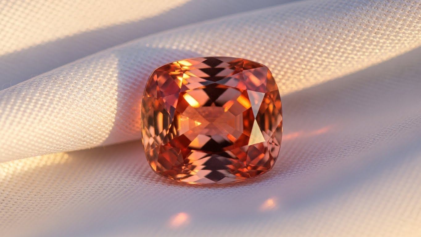 An investment-grade unheated Padparadscha sapphire from Sri Lanka showing perfect pink-orange balance.